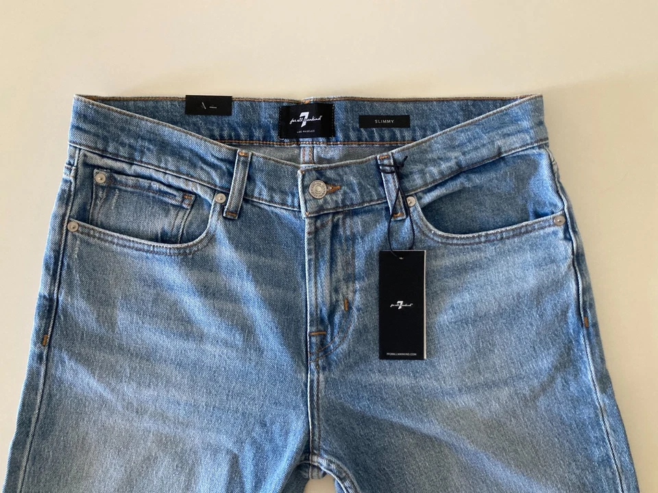 7 For All Mankind Slimmy. Pantalón vaquero azul. W32 - Imagen 3 de 4