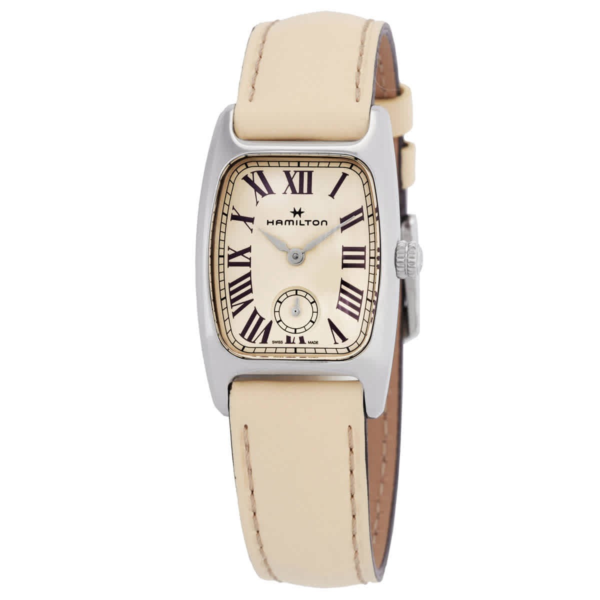 Hamilton American Classic Quartz Ladies Watch H13321821 - Silver-Tone Stainless Steel with White Dial  