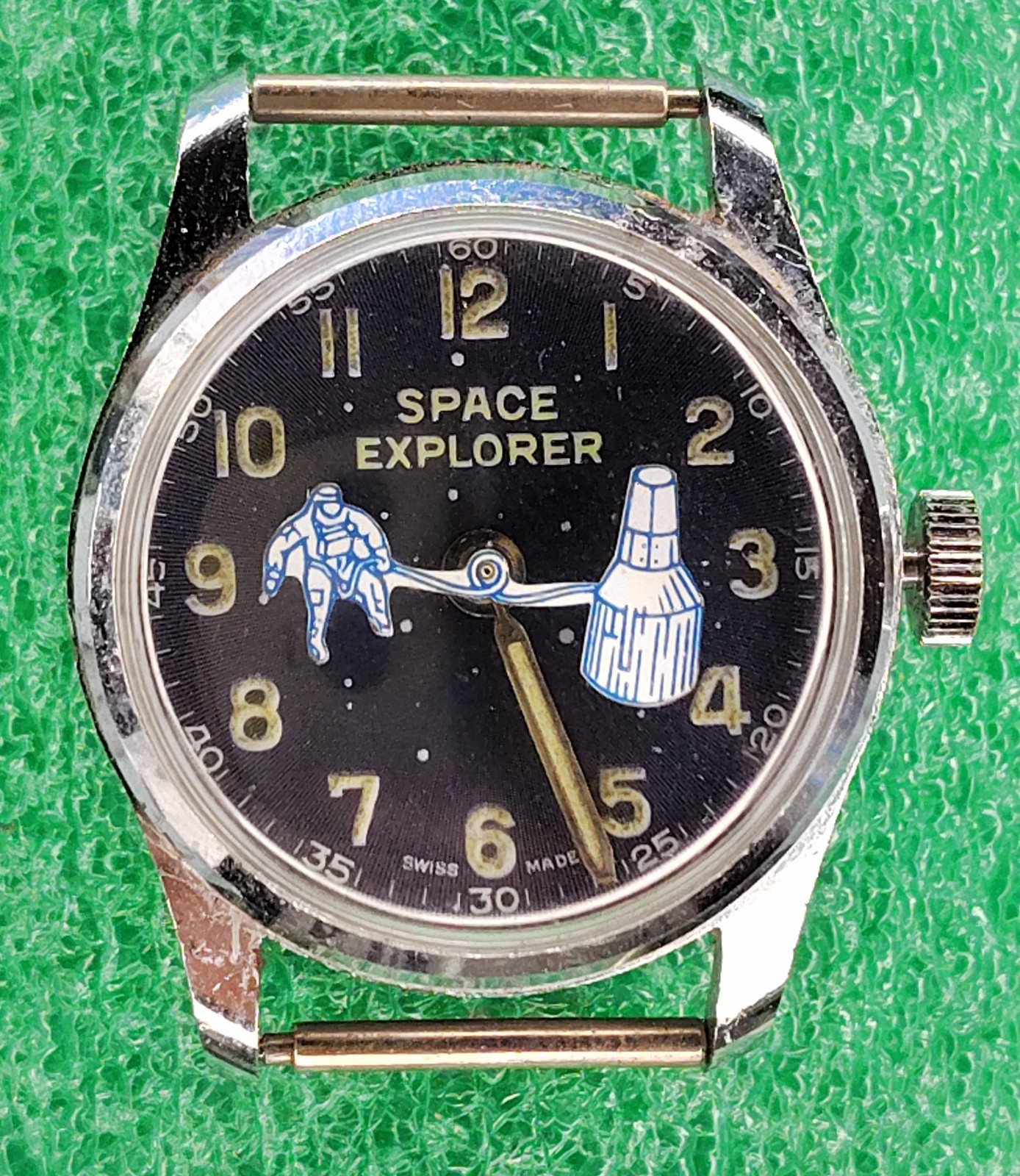 C1995 Bradley Space Explorer Military Manual Movement Vintage Watch Parts lot