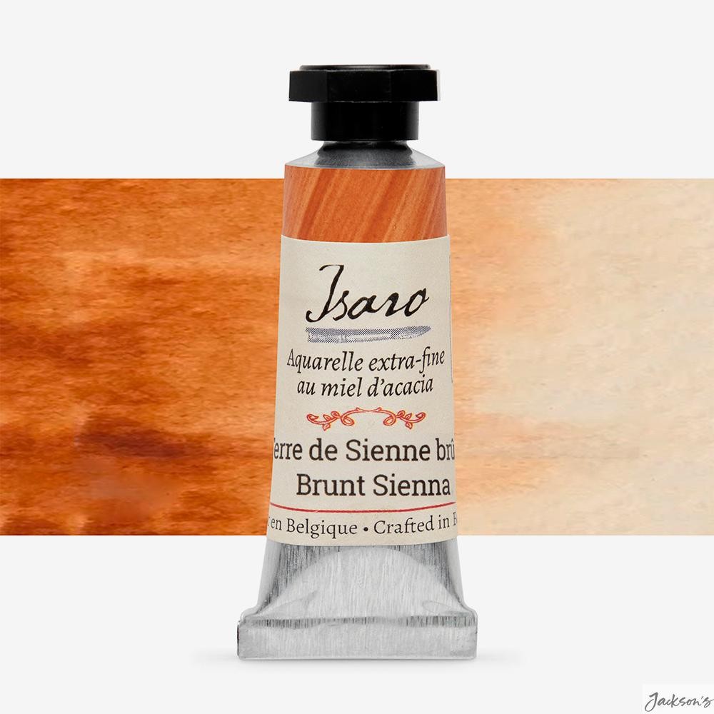 Isaro Watercolour Paint Tube Burnt Sienna 7ml For Artists Painting