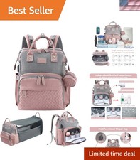Baby Diaper Bag Backpack with Changing Station, Large Capacity, Stroller Stra...