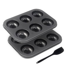 Donut Pans, Non-stick Baking Pans 6-Cavity with a Scraper for 2.5" Donuts, Ba...