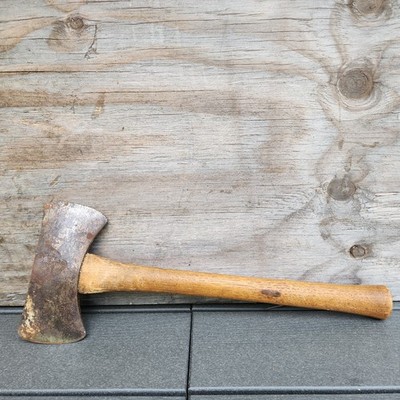 Vintage Norlund Double Bit Saddle Cruiser Hatchet Axe Original Handle