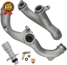 Upgraded Aluminum Coolant Outlet Pipes Kit Compatible with Jaguar,Land Rover