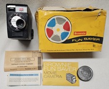 Vintage Kodak Brownie Fun Saver 8mm D10S Movie Camera Film Box Manual Pamphlets