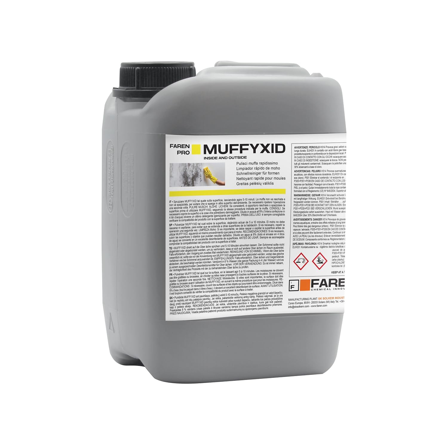Rimuovi Muffa Faren MUFFYXID Spray 500ml | Elimina Muffa in 5 Minuti