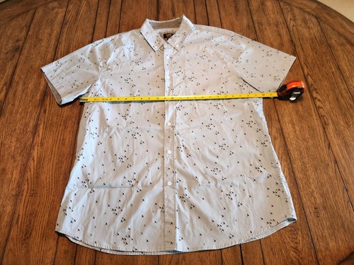 Lee Regular Fit Button Down Collared Front Pocket Designer Birds Shirt Mens (XL) - Picture 4 of 10
