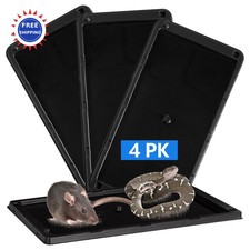 Mouse Traps 4 Pack Larger Heavier Glue for Mice Rat  Snakes LULUCATCH Non-Toxic