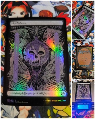 MTG Swamp V.2 Full Art Phyrexian Land FOIL -NM PX- Phyrexia: All will be ONE OG