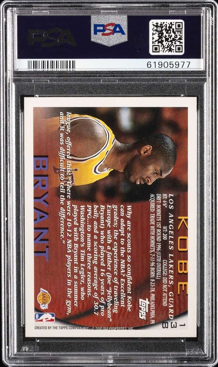 1996-97 Topps - Kobe Bryant #138 Foil Nba 50 (RC) for sale online