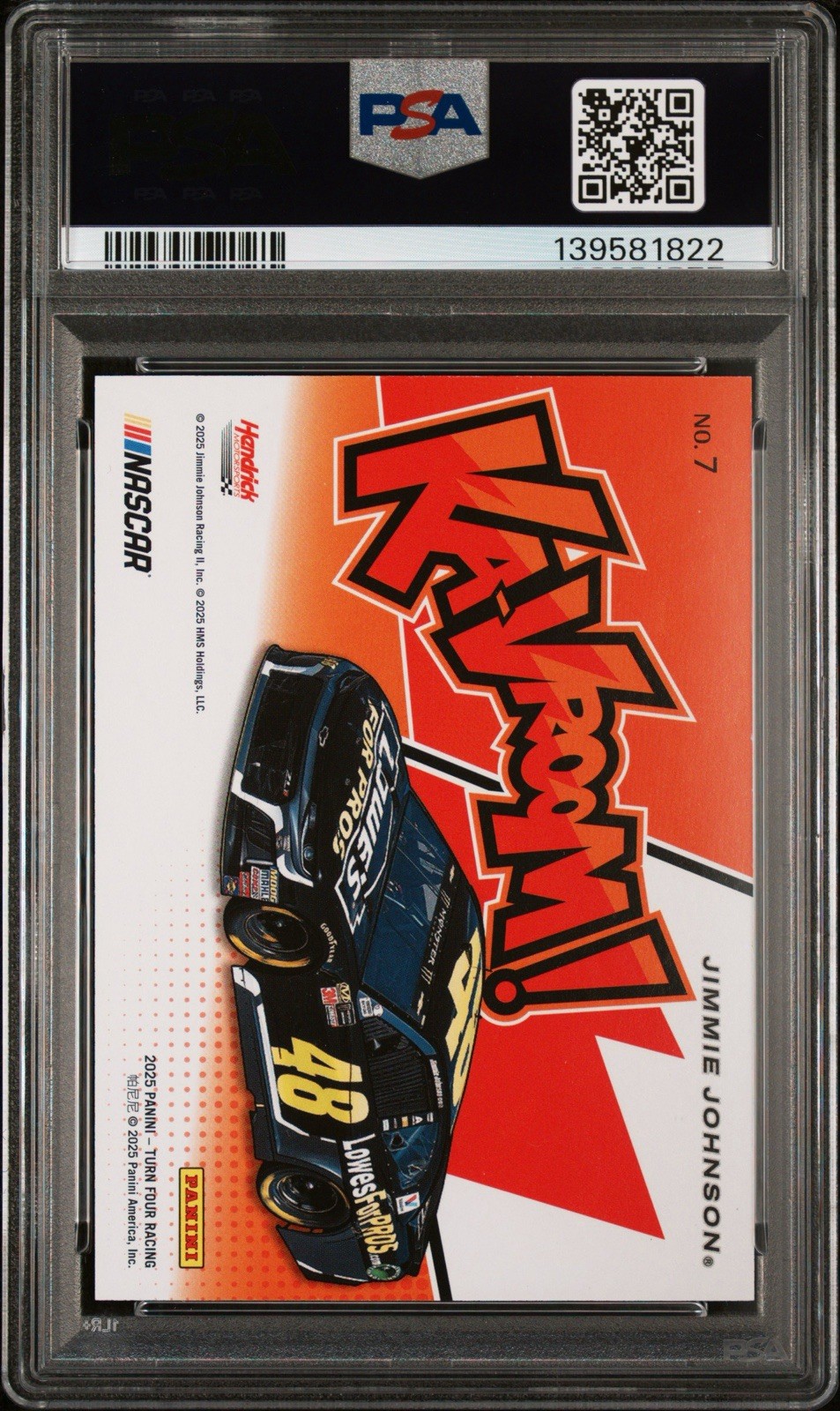 2025 PANINI TURN FOUR NASCAR KA-VROOM #7 JIMMIE JOHNSON PSA 9 POP 4 view 2