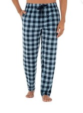 George Men's Fleece Plaid Sleep Pants Blue Plaid Size 3XL 48-50