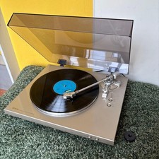 Denon DP-300F Fully Automatic Turntable Premium Silver Tested w/ Cartridge