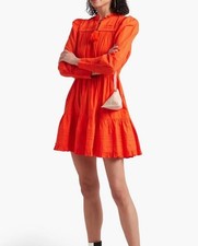 ULLA JOHNSON Dress Size 8US 12AU Ismaya Tiered Cotton Mini Dress