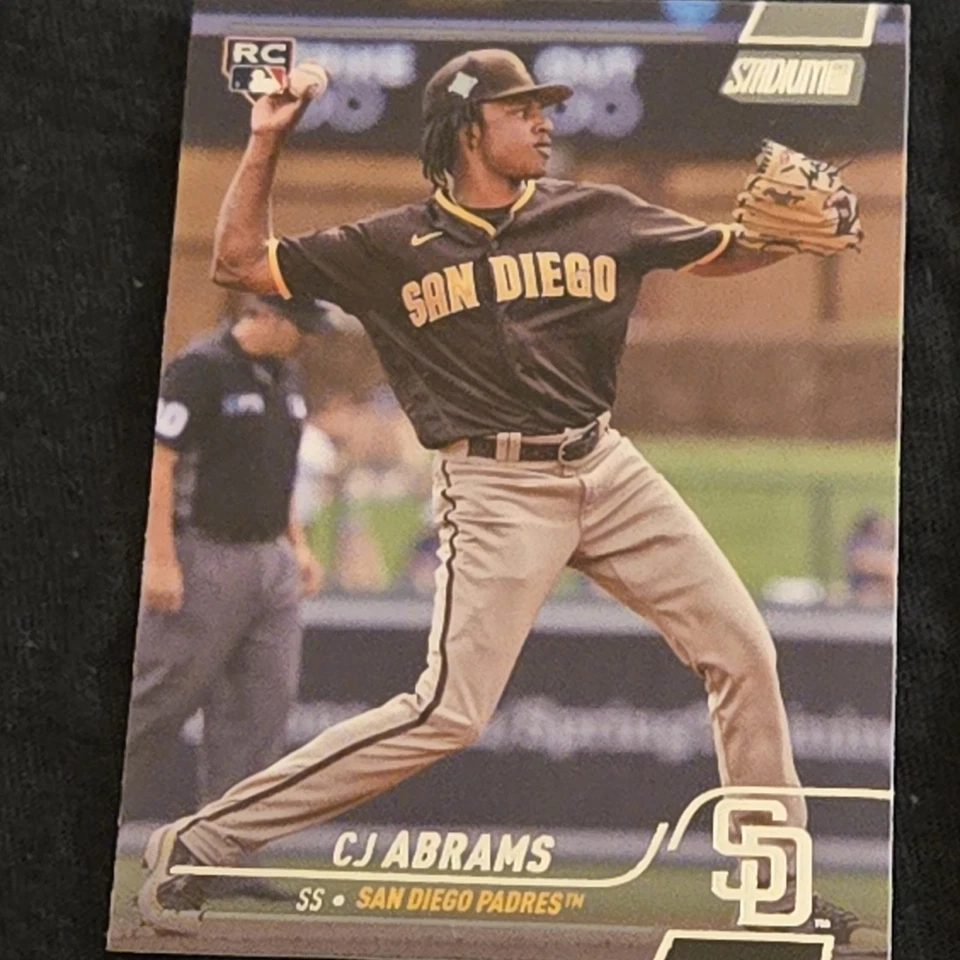 2022 Topps Stadium Club - C.J. Abrams #31 Base And Black Foil 2 Card Lot (RC) - Image 3 of 3