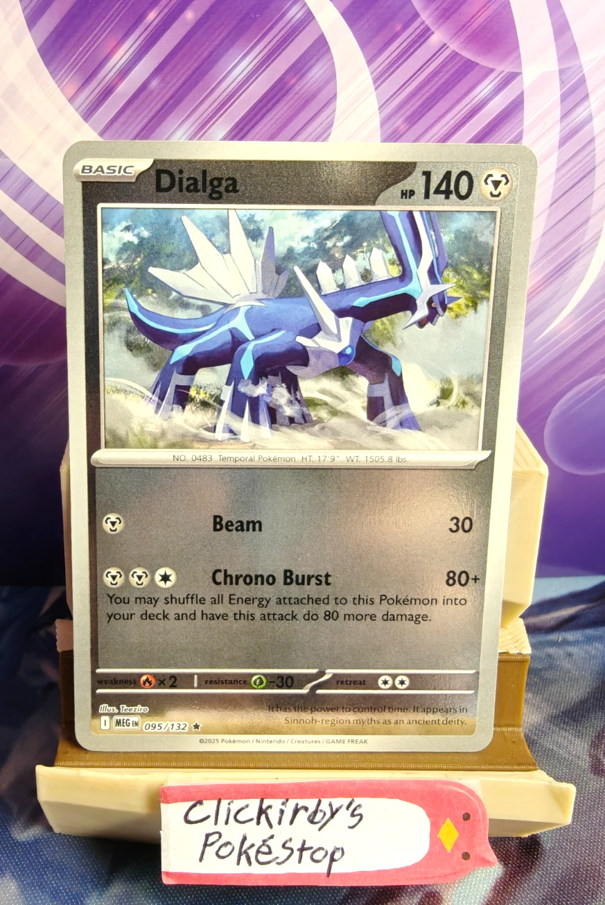 Dialga 095/132 ME01: Mega Evolution [MEG] - Reverse Holo Rare Near Mint - EN