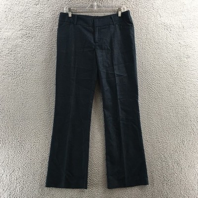Mossimo Pants Womens 10 Stretch Blue Dress Pants Zip Fly Mid Rise Straight Leg