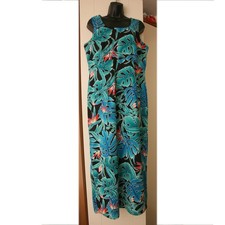 Vintage Hilo Hattie Hawaiian Sun Tiki Floral Tropical Dress Size 16 Eur 44 Retro