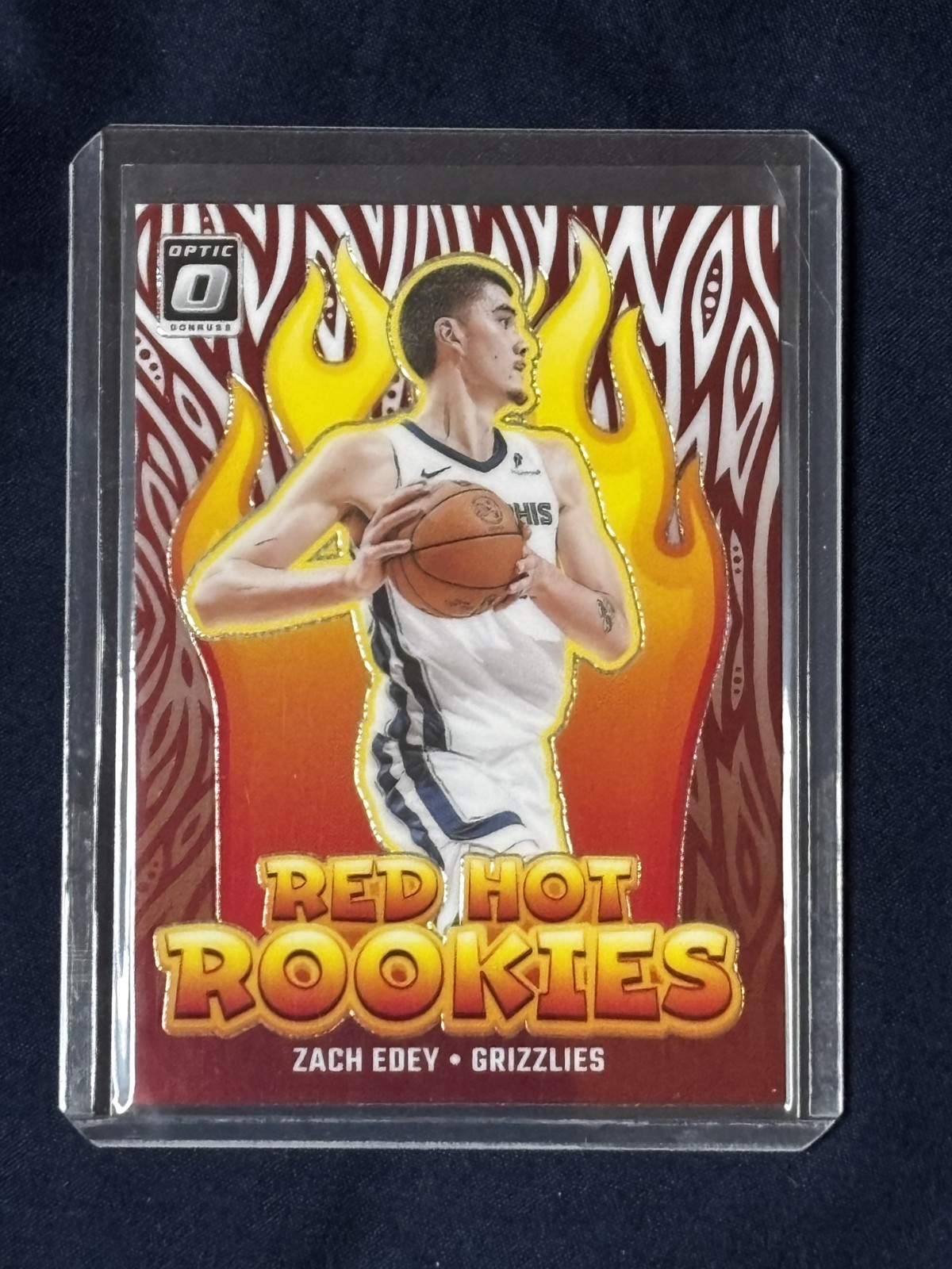 2024-25 Panini Donruss Optic Zach Edey Red Hot Rookies Rookie RC #4 Grizzlies