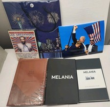 Product Image: LOT - Melania Trump Book & SIGNED Bookplate Donald Trump God Bless The USA Bible