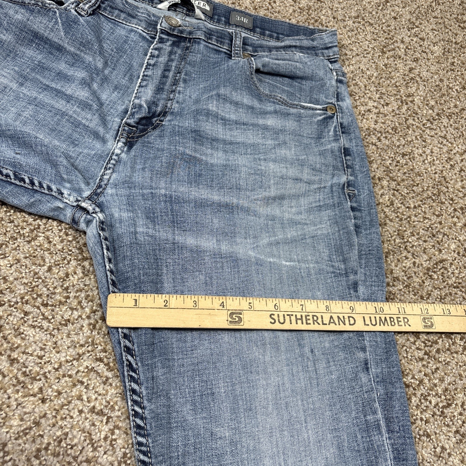 BKE Tyler Jeans Mens 34 Straight Leg Blue Actual (32x31) - View 12