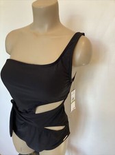 New 106. Vince Camuto size 14 black one strap open side swimsuit