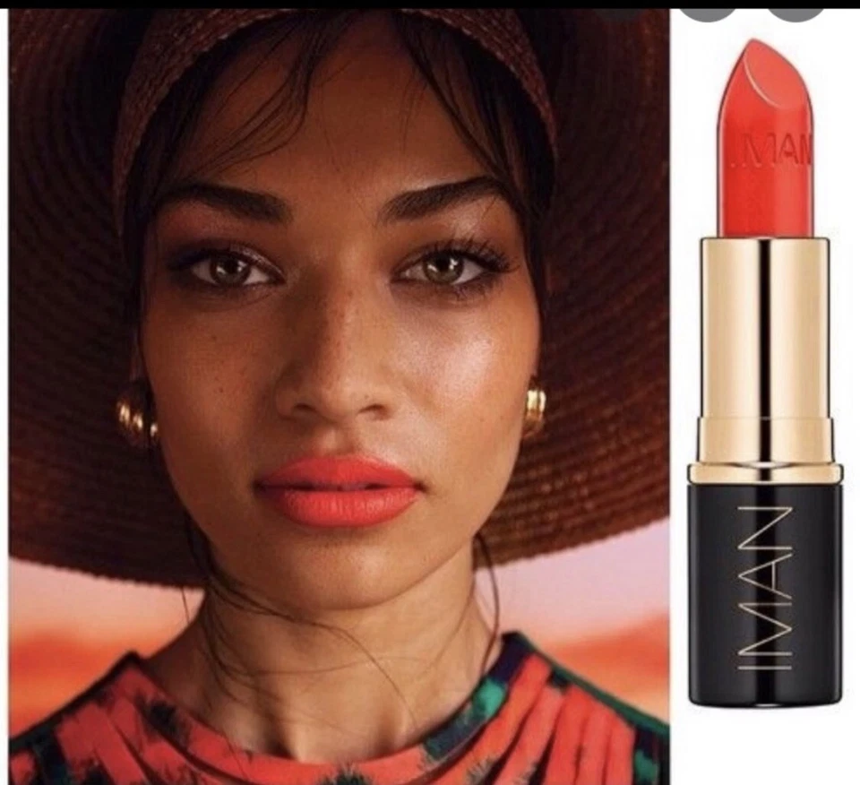 Lote de 3 Lápices Labiales Hidratantes de Lujo IMAN - #027 CALIENTE - Rosa Naranja Brillante - Nuevo Foto 4 de 4