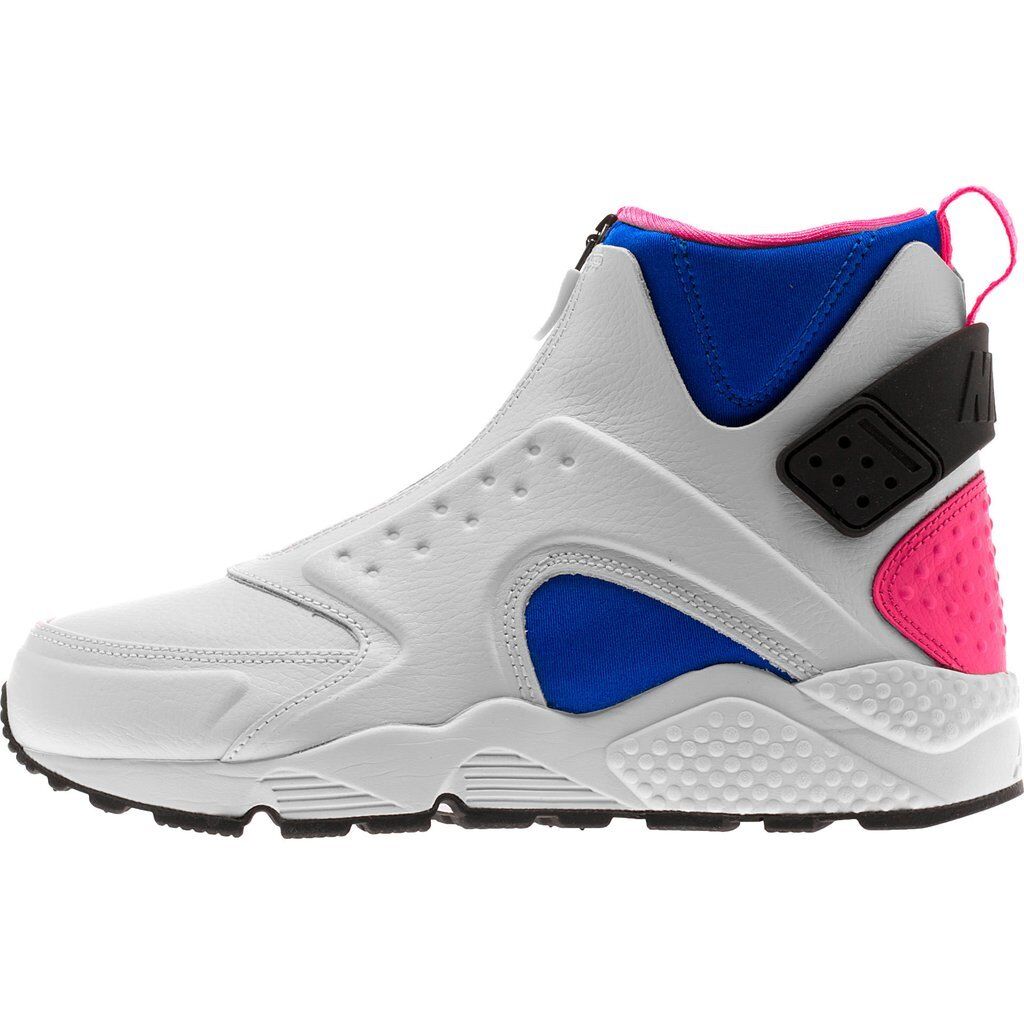 Size 8/8.5/9/10/12 Nike Women Air Huarache Run Mid 807313 100 WhiteBlueBlack Size 8/8.5/9/10/12 Nike Women Air Huarache Run Mid 807313 100 WhiteBlueBlack