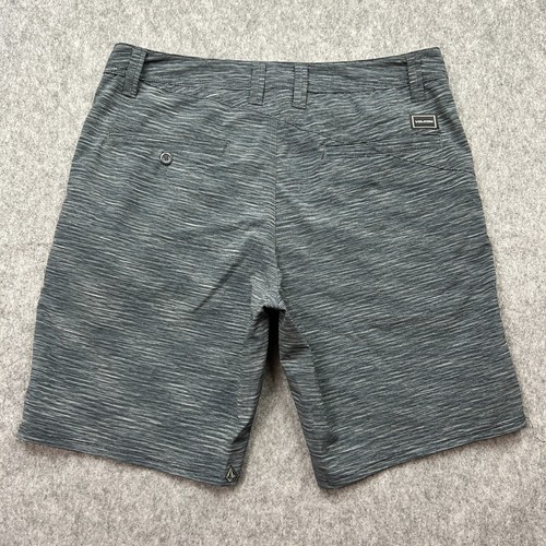 Volcom Mid Rise Hybrid Shorts Men's Size 32 Gray Striped - Picture 2 of 9