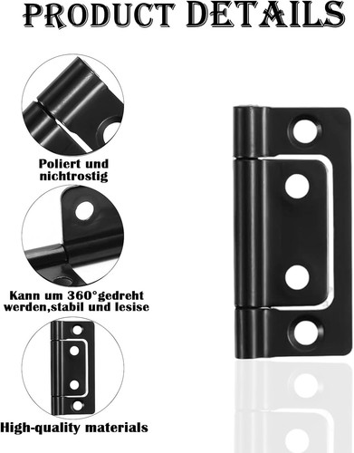 FLUSH DOOR HINGES Zinc Brass Antique 40,50,60,70mm Small Large Cabinet Cupboard - Picture 22 of 27