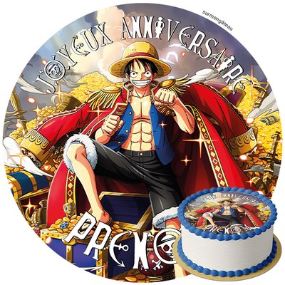 Disque Azyme One Piece Monkey D Luffy Decoration Comestible Gateau Anniversaire Ebay