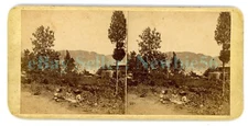 Cornwall NY - VIEW IN THE GLEN TO HUDSON RIVER - E&HT Anthony Stereoview