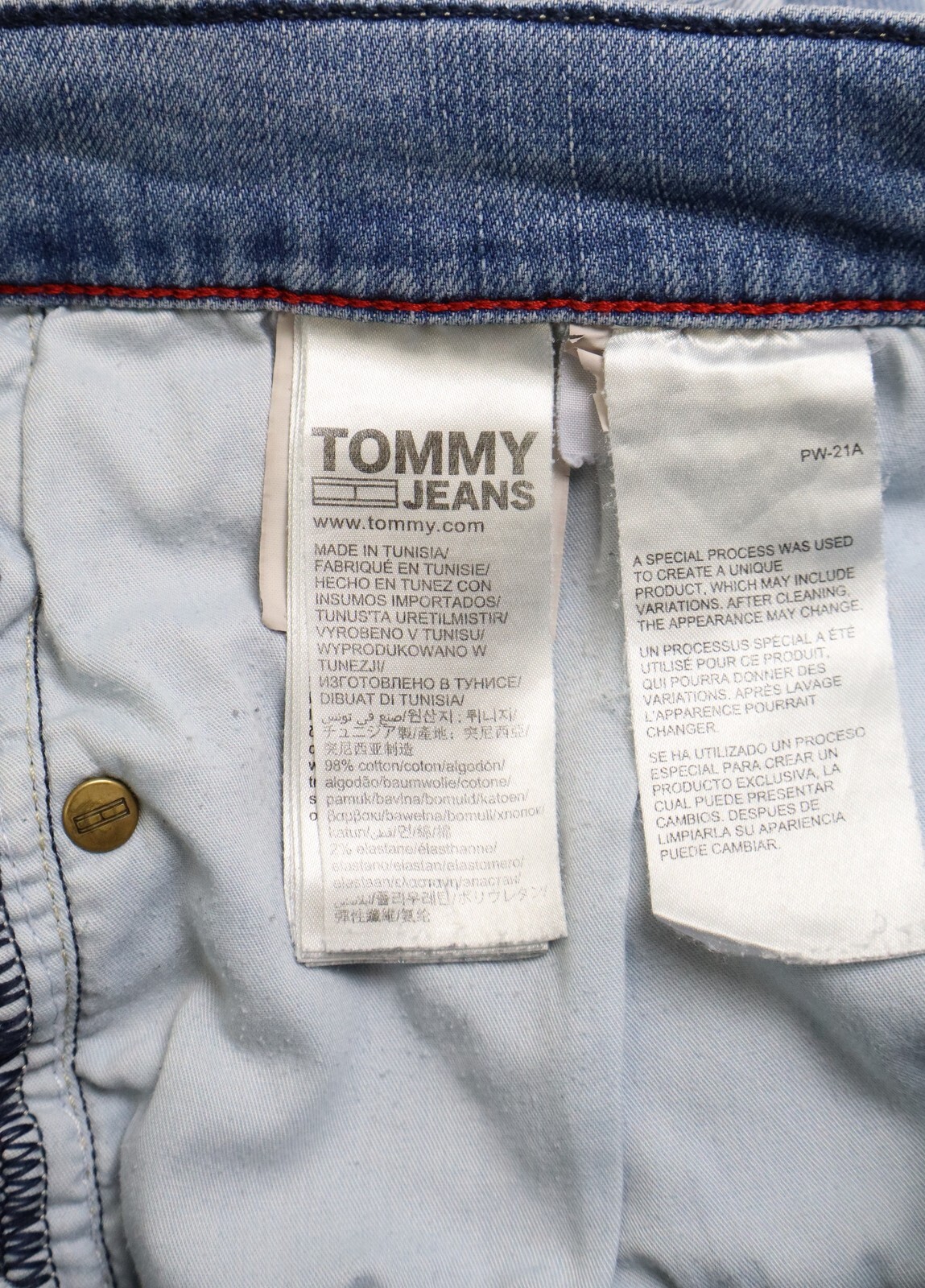 TOMMY HILFIGER Slim Scanton Seagull Jeans Men's W33/~L27* Stretch Whiskers Faded thumbnail 7