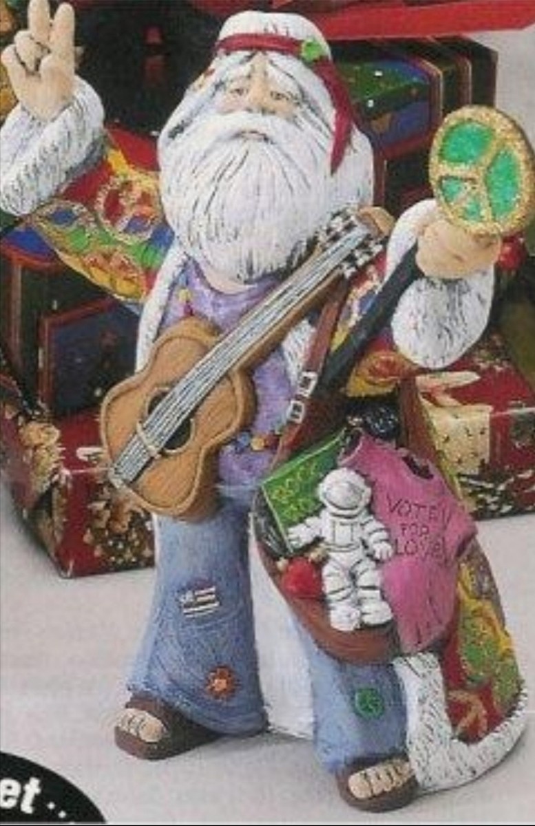 1960's Hippie Santa Claus Peace Unpainted Ceramic Bisque | eBay 1960's Hippie Santa Claus Peace Unpainted Ceramic Bisque | eBay