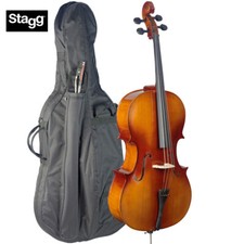 Stagg 4/4 Size Spruce Top Student Cello with Bag, Bow and Resin VNC-4/4 L