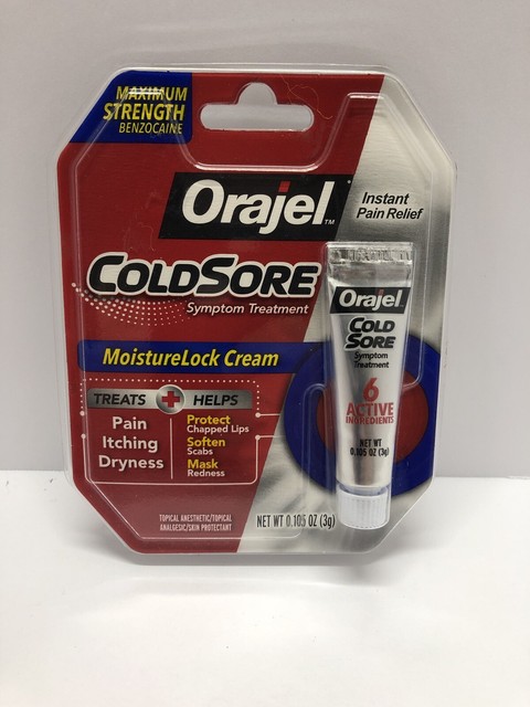 orajel moisture lock cold sore treatment cream maximum strength oz