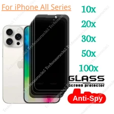 Privacy Screen Protector Tempered Glass Lot For iPhone 16 15 14 13 12 11 Pro XR