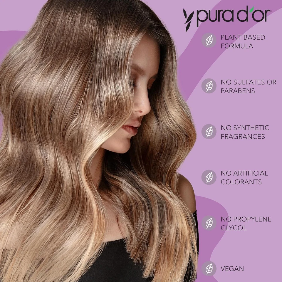 PURA D'OR Dor ColorHarmony Purple Shampoo & Conditioner Keratin Sulfate Free Set - Image 2 of 4