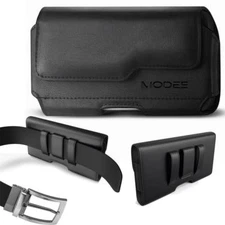 Leather Pouch Holster Carrying Case Cover with Belt Clip Loop - Business Style