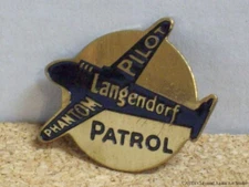 Vintage Phantom Pilot Patrol Langendorf Bread Pin Radio Show Premium 1930s Plane