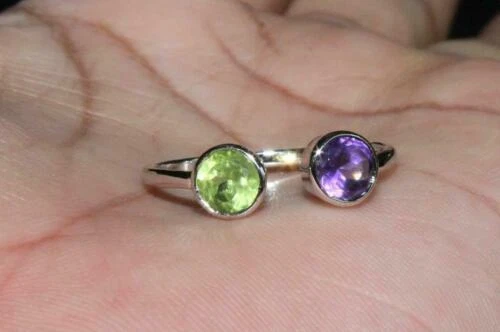 Anelli di lusso verde in argento sterling ametista