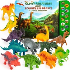 Toys for Kids 3-5 - Interactive Dinosaur Sound Book w/Realistic Roars  12 Large