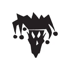 Jester Mask Clown Scary - Decal Sticker - Multiple Color & Sizes - ebn406