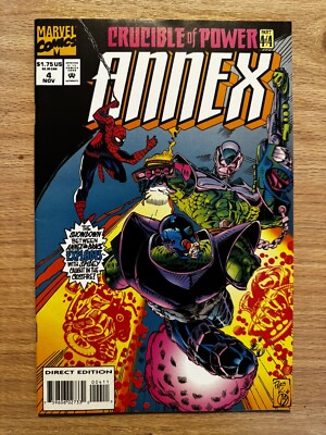 Annex 4  1994 Crucible Of Power Pt 4 SPIDERMAN SUB Insert Inside Comics VF
