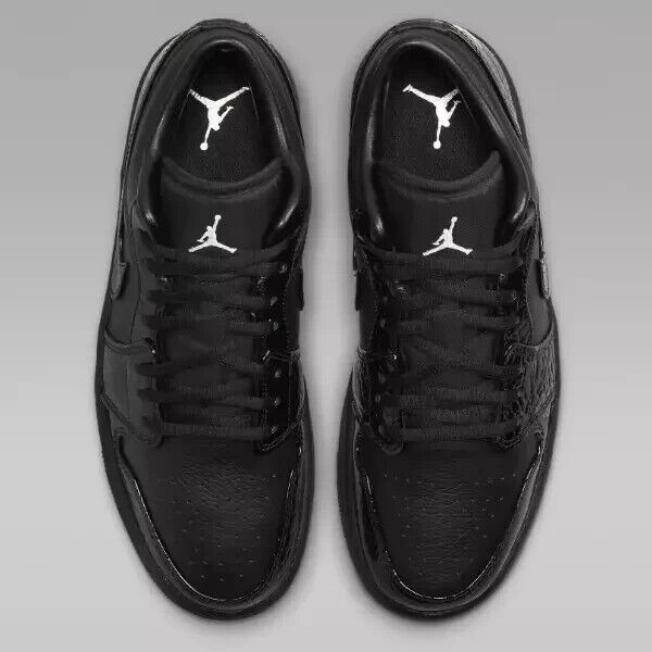 Size 8 - Air Jordan 1 SE Low Black Croc W for sale online | eBay