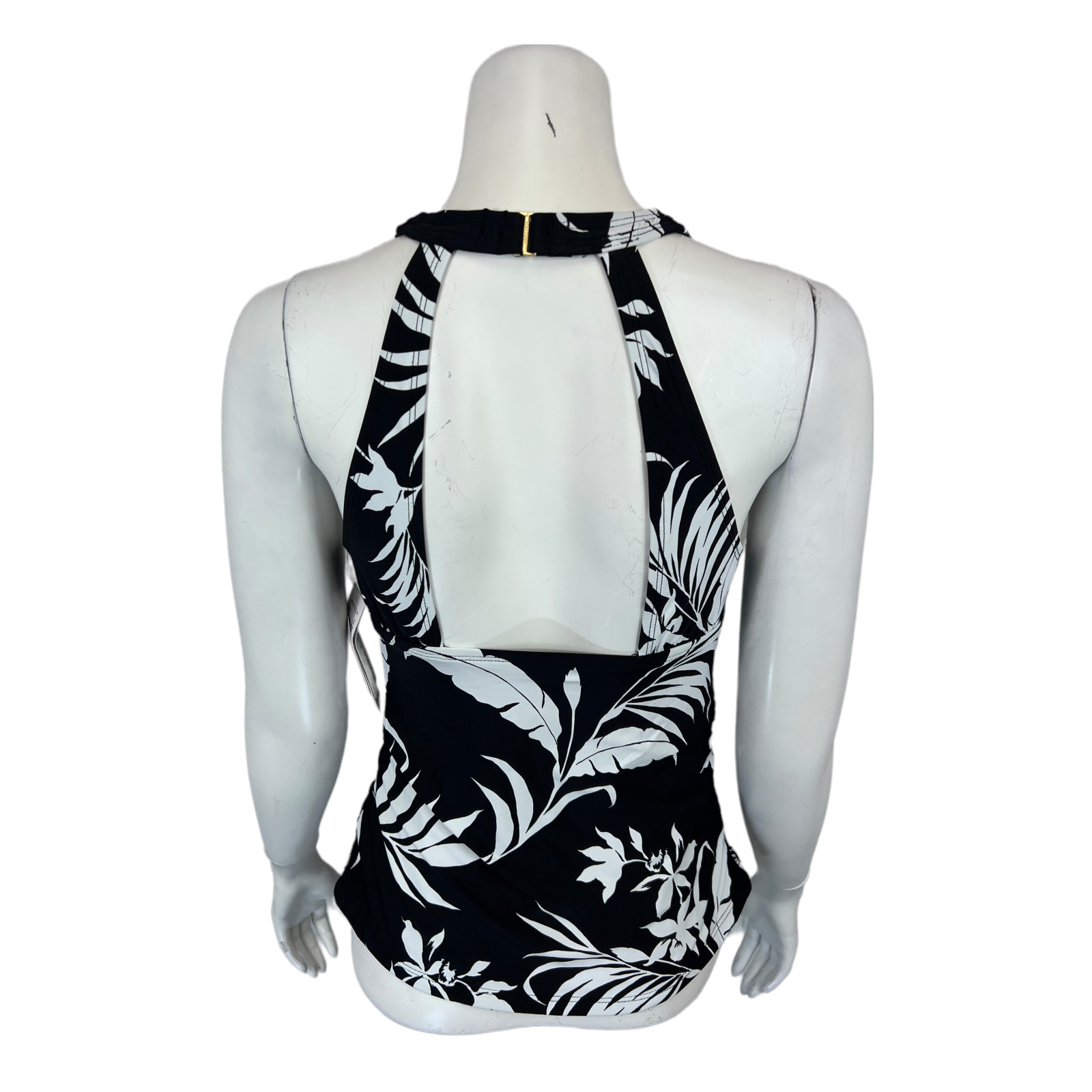 Jantzen Women's High-Neck and High-Back Tankini Swimsuit Set Tropical Size 18W