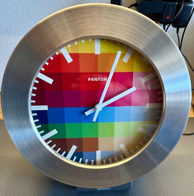 Vintage Verner Panton Wall Clock, RARE Decorative Pantone Color Swatch Design