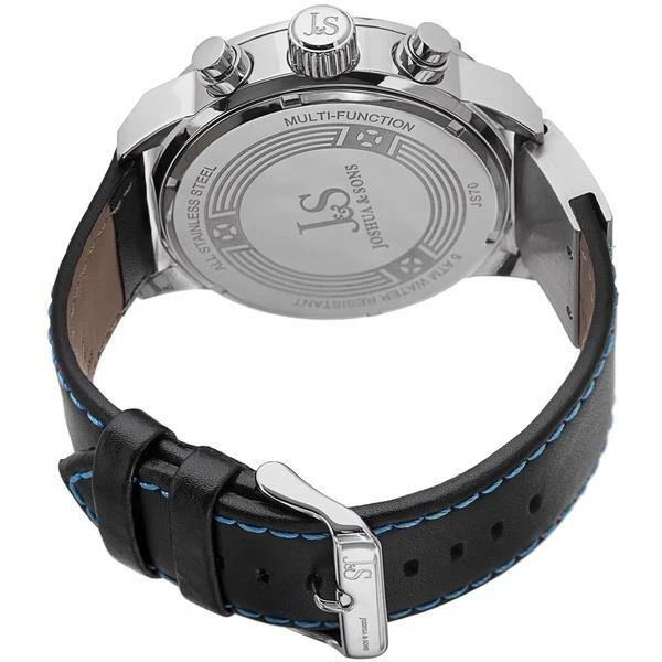 Reloj Hombre Joshua & Sons JS70BU Cuarzo Suizo Fecha GMT Azul Acento Negro Foto 3 de 4