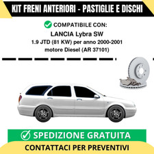 KIT FRENI ANTERIORI (Pastiglie e Dischi) per LANCIA Lybra SW 1.9 JTD 81 kw an...