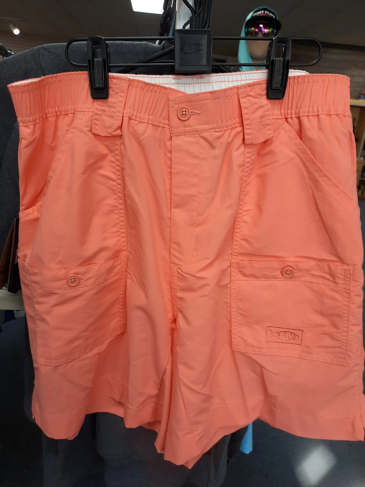Aftco Men's Shorts Size 36 M01L Fishing Shorts Color Desert Coral 8" Inseam